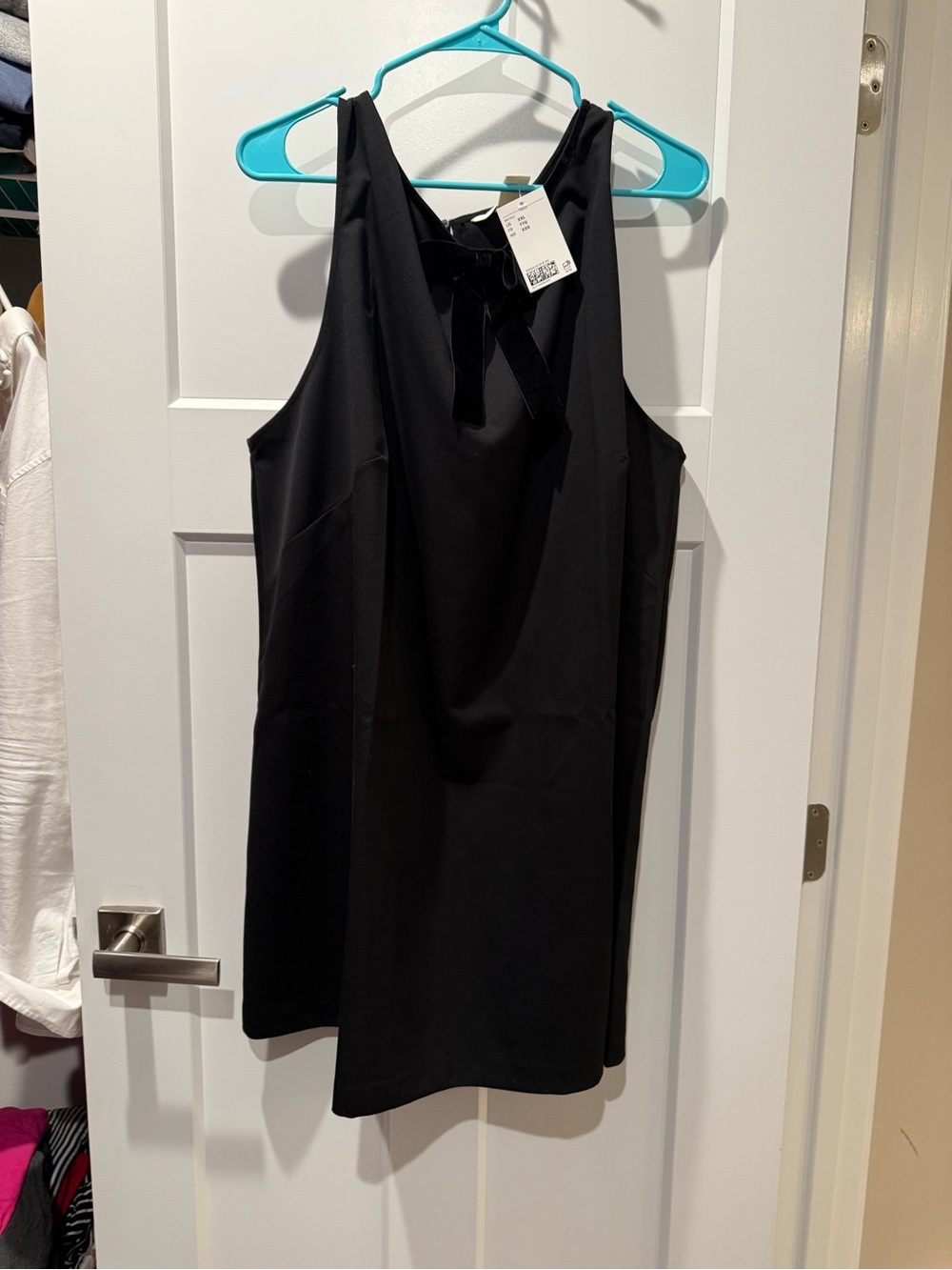H&M Black Sleeveless Tie-Back Mini Dress